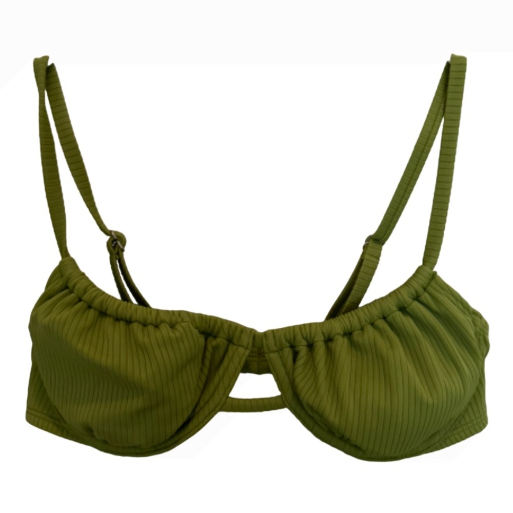 olive green bathing suit top